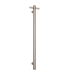 Thermorail 240V Round 900 Vertical Single Heated Towel Rail - VSH900HBR Brushed Stainless Steel