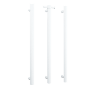 Thermogroup Round 240Volt Vertical Single Heated Rail - Matte White - VSH900HMW