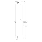 Villeroy & Boch Soho Trio 110/800 Rail Shower Set - Brushed Gold - VSR33085B