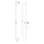 Villeroy & Boch Soho Trio 110/800 Rail Shower Set - Gun Metal - VSR33090B