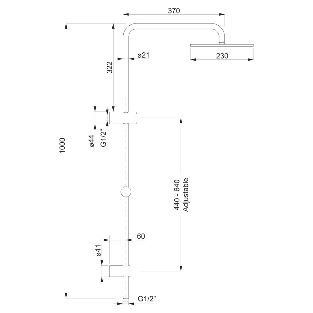 Villeroy & Boch Soho Shower System - Matte Black - VSS33095B