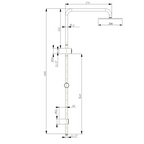 Villeroy & Boch Embrace Pure 250 Shower System - Matte Black - VSS82595B