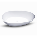 Kaskade Alice Freestanding Egg-Shaped Stone Bath No Overflow - Matte White VX03-1700