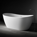 Kaskade Diane VX100-1625 Freestanding Oval Stone Bath Includes Overflow - Matte White - VX100-1625-NIK8633NA