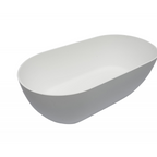 Kaskade Lucia VX12 1800 Freestanding Stone Bath No Overflow - Matte White - VX12-1800