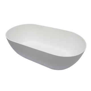 Kaskade Lucia VX12 1800 Freestanding Stone Bath No Overflow - Matte White - VX12-1800