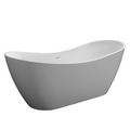 Kaskade Bridgette VX13-1832 Freestanding Stone Bath Includes Overflow - Matte White - VX13-1832-NIK8646NA