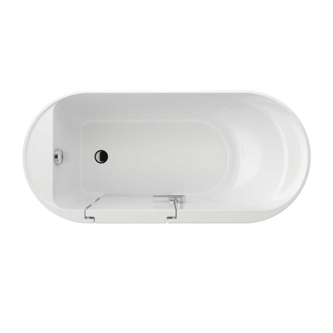 Kaskade Walden 1700 Walk-In Lie Down Freestanding Bath - Matte White VX30-1700-WALDEN