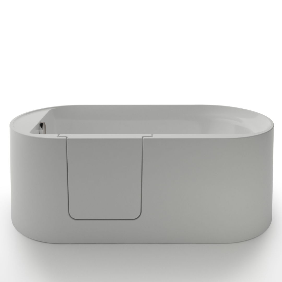 Kaskade Walden 1700 Walk-In Lie Down Freestanding Bath - Matte White VX30-1700-WALDEN