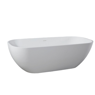 Kaskade Cassandra VX35-1815 Freestanding Stone Bath Includes Overflow - Matte White - VX35-1815-NIK8636NA