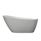 Kaskade Hannah VX36-1540 Freestanding Stone Bath Includes Overflow - Matte White - VX36-1540-NIK8641NA