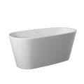 Kaskade Soaker VX47-1580 Freestanding Stone Bath Includes Overflow - Matte White - VX47-1580-NIK8602NA