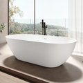 Kaskade Aveo MKII Freestanding Stone Bath Includes Overflow - Matte White VX80-1600 - VX80-1600-NIK6006NA