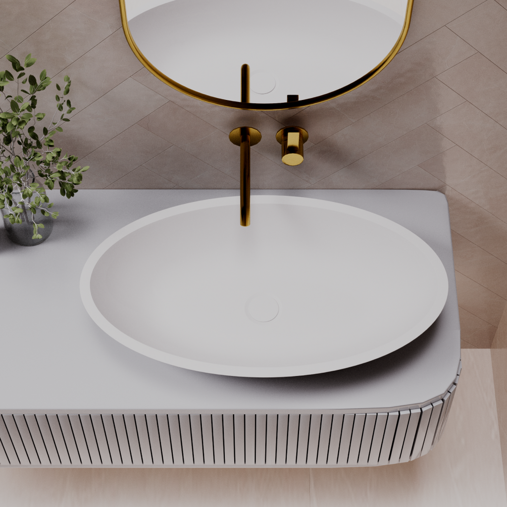 Pietra Bianca Valentina Above Counter Basin - Charcoal - PB3006-C