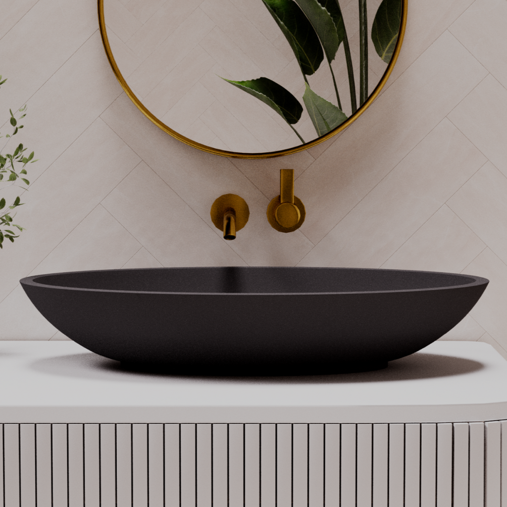 Pietra Bianca Valentina Above Counter Basin - Charcoal - PB3006-C