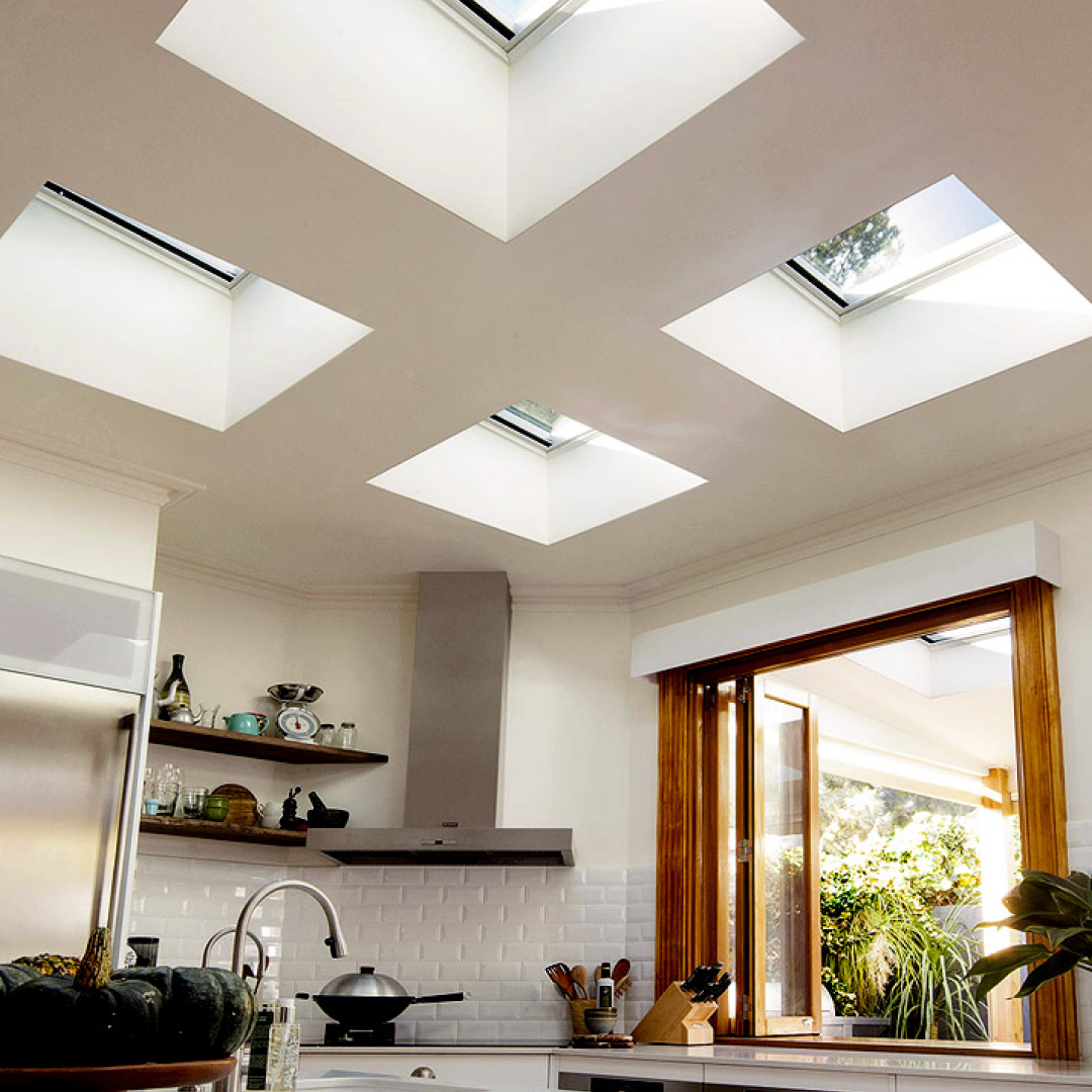 Velux VCS 1275 x 1275mm Solar Flat Roof Skylight - VCS 4646 2004AE