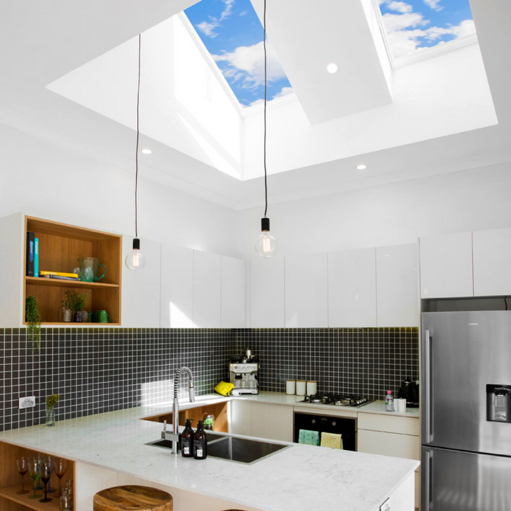 Velux VSS 550 x 700mm Solar Opening Pitched Roof Skylight - Includes FSLH Pleated Translucent Blinds - VSS C01 2004AE + FSLH C01 1016SWL