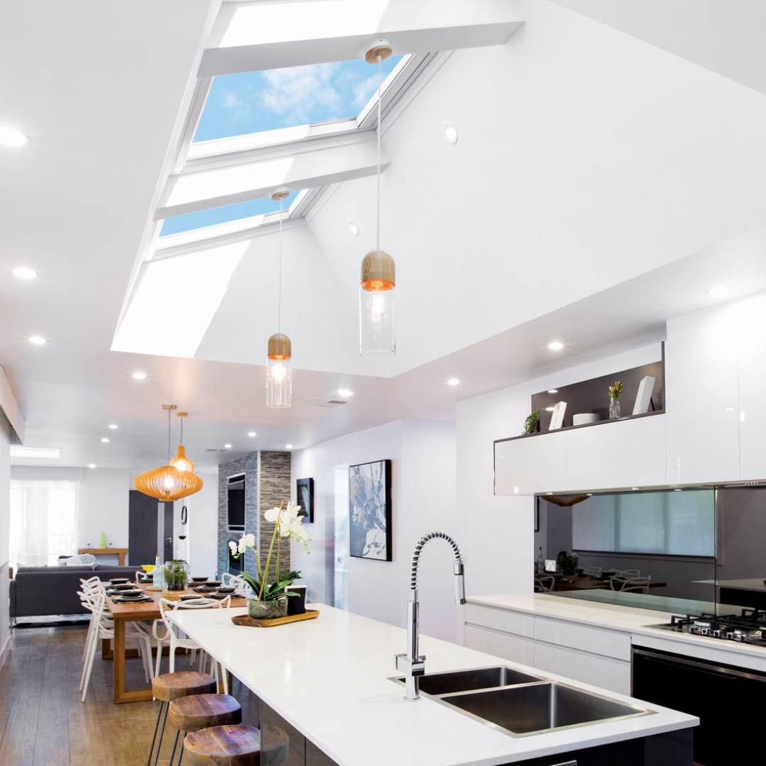 Velux VSS 1140 x 1180mm Solar Opening Pitched Roof Skylight - Includes FSLH Pleated Translucent Blinds - VSS S06 2004AE + FSLH S06 1016SWL