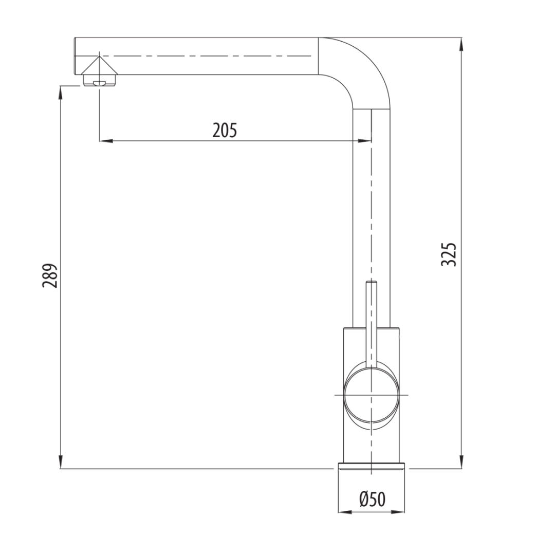 Oliveri Venice Right Angle Sink Mixer - Chrome - VE570FCR