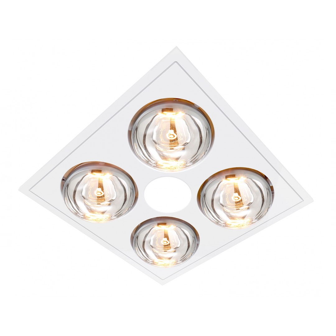 Ventair Myka 4 Slimline 3 In 1 Heat Lamp, Light & Exhaust M4HDLXWH