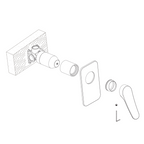 Oliveri Verona Wall Mixer Includes In-Wall Body - LF White - VA303507WH