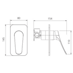 Oliveri Verona Wall Mixer Includes In-Wall Body - LF White - VA303507WH