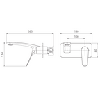 Oliveri Verona Basin Wall Mixer Set Includes In-Wall Body - LF Chrome - VA305500CR