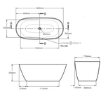 Victoria + Albert Lussari 1700 Freestanding Bath - Matte White - LU2M-N-SM-NO