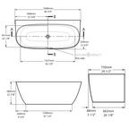 Victoria + Albert Lussari 1700 Back to Wall Bath - Gloss White - LU5-N-SW-NO