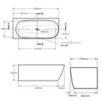 Victoria + Albert Lussari 1700 Left Corner Freestanding Bath - Matte White - LUSM-N-LH-SM-NO
