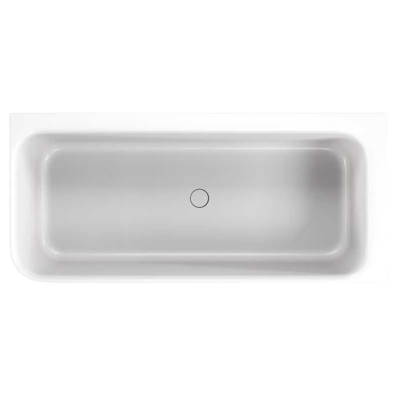 Villeroy & Boch Architectura 1650 CastStone Back to Wall Freestanding Bath - Right Hand Corner