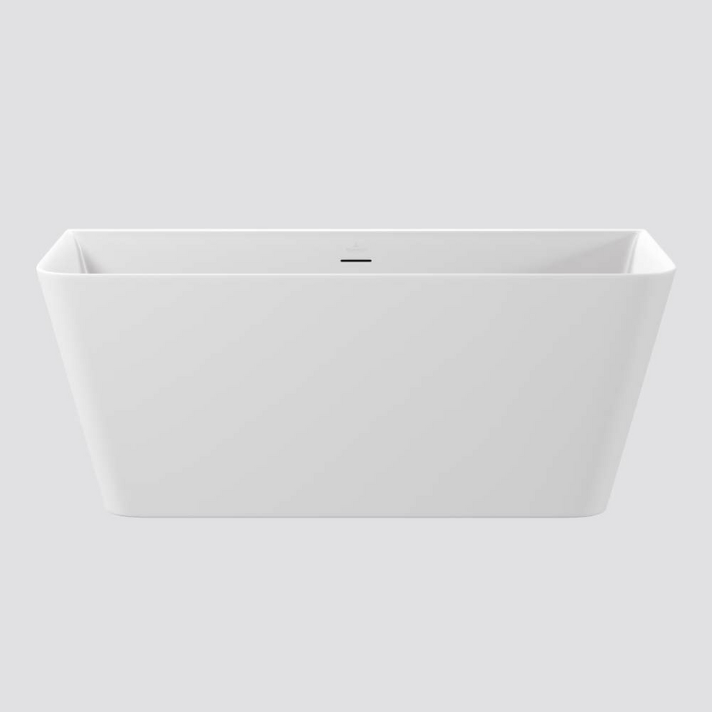 Villeroy & Boch Collaro 1650 CastStone Back to Wall Freestanding Bath - White - UBC165COL2V01