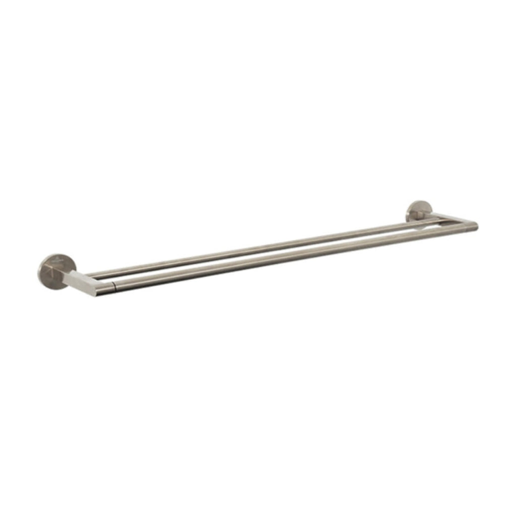 Villeroy & Boch Architectura 800mm Double Towel Rail - Brushed Nickel - TVA1552380