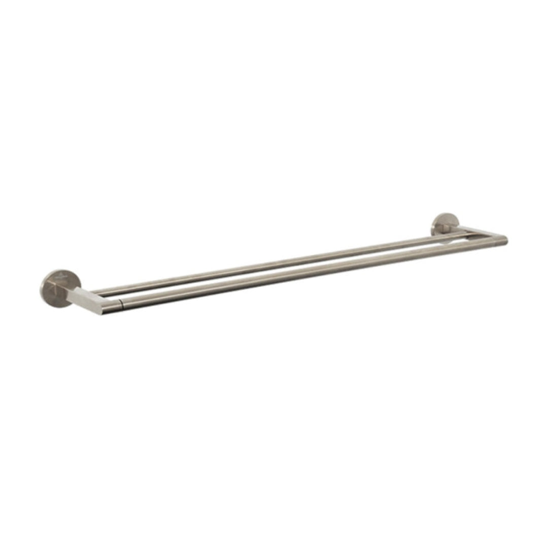 Villeroy & Boch Architectura 800mm Double Towel Rail - Brushed Nickel - TVA1552380