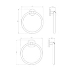 Villeroy & Boch Architectura Towel Ring - Gun Metal - TVA1550590