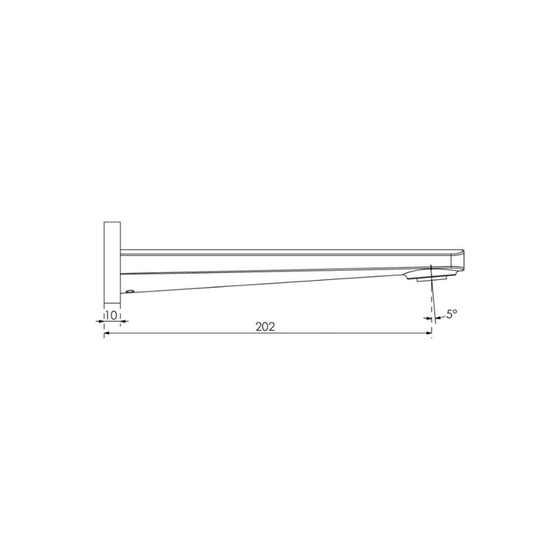 Villeroy & Boch Soho 200mm Bath Spout - Brushed Nickel