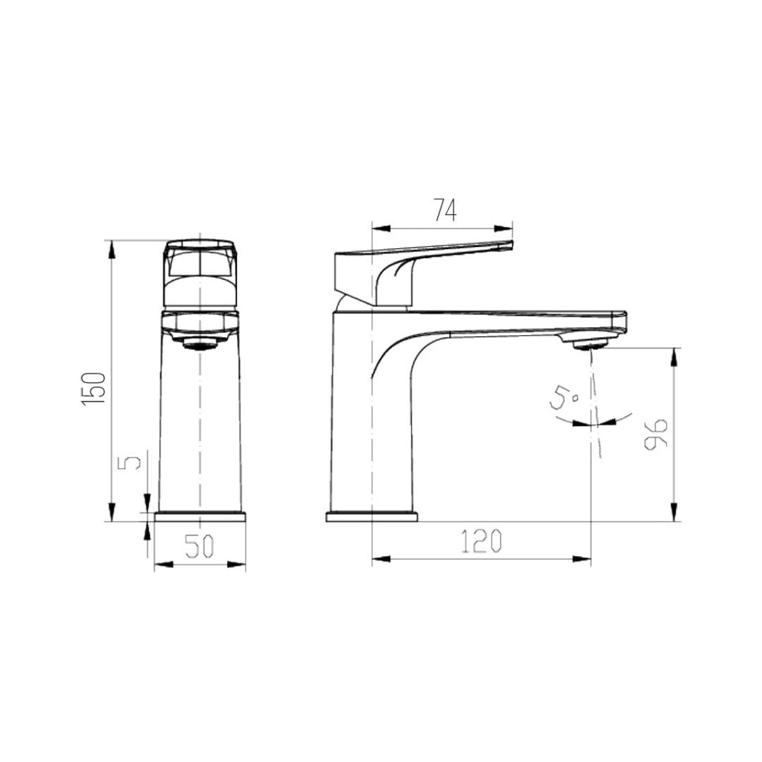 Villeroy & Boch Soho Basin Mixer - Chrome - TVW3363561
