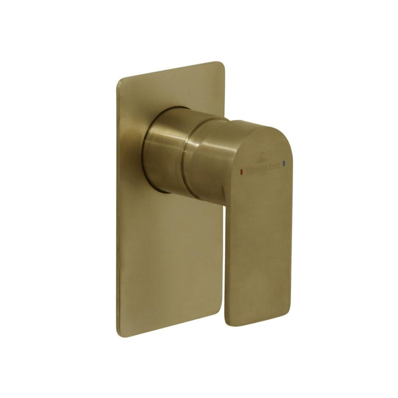 Villeroy & Boch Soho Rectangular Shower Mixer (Includes In-Wall Body) - Brushed Gold
