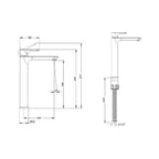 Villeroy & Boch Soho Vessel Basin Mixer - Brushed Nickel - TVW3366580