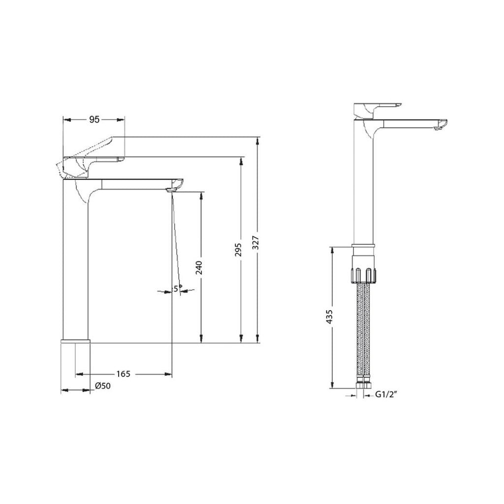 Villeroy & Boch Soho Vessel Basin Mixer - Chrome - TVW3366561