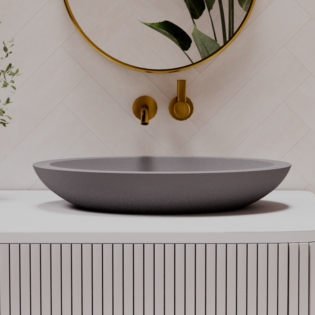 Pietra Bianca Vivian Above Counter Basin - Charcoal - PB3007-C