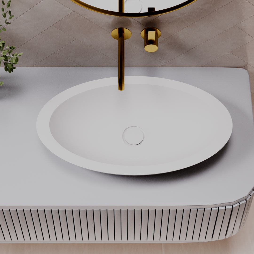 Pietra Bianca Vivian Above Counter Basin - Charcoal - PB3007-C