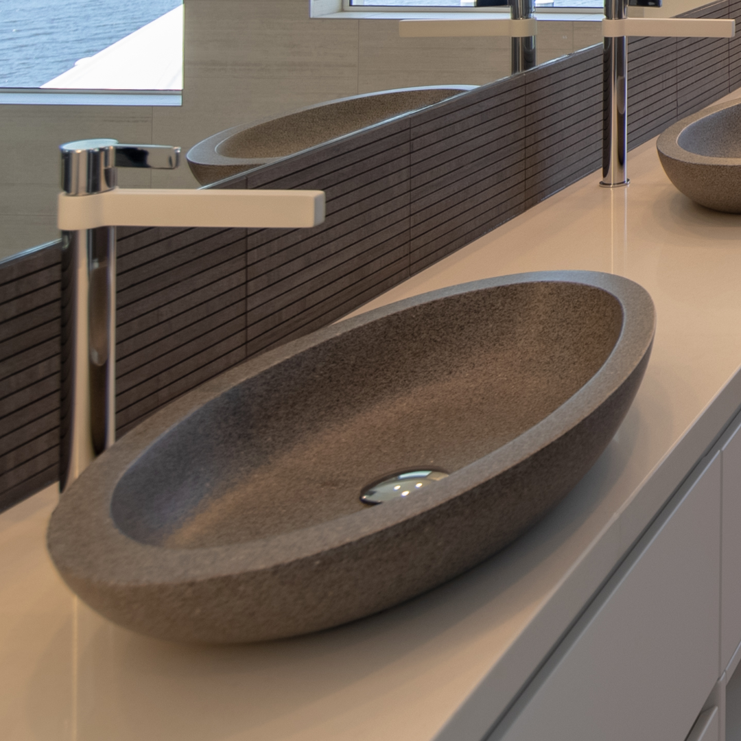 Pietra Bianca Vivian Above Counter Basin - Charcoal - PB3007-C