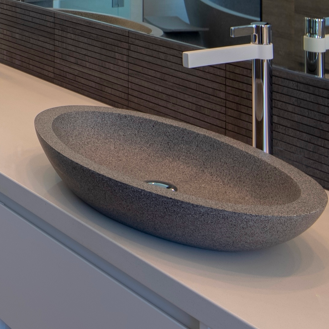 Pietra Bianca Vivian Above Counter Basin - Charcoal - PB3007-C