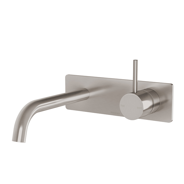 Phoenix - Vivid Slimline Up - 112-7813-40 - Wall Basin / Bath Mixer Set - Brushed Nickel