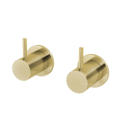 Phoenix - Vivid Slimline - VS067-12 - Wall Top Assemblies - Extended 15mm Spindles - Brushed Gold