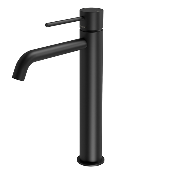 Phoenix - Vivid Slimline - VS7901-10 - Vessel Mixer Curved Outlet - Matte Black