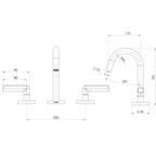 Phoenix Vivid Slimline Plus Lever Basin Set – LF Chrome - 119-1030-00-1