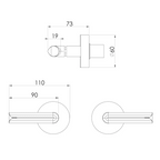Phoenix Vivid Slimline Plus Lever Wall Top Assemblies 15mm Extended Spindles – LF Brushed Gold - 119-0671-12-1