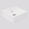 Argent Evo Neu 380 Square Countertop/Wall Basin - 1 Tap Hole Gloss White - W2138